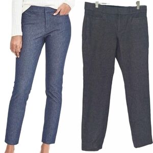 Banana Republic Sloan Blue Chambray Slim Ankle Pant Size 2